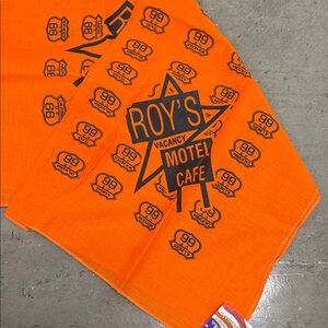 Collectible Roy’s Motel Cafe Route 66 Orange Bandana Scarf